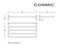 MEDIDAS ESTANTE TOALLERO MICRA COSMIC